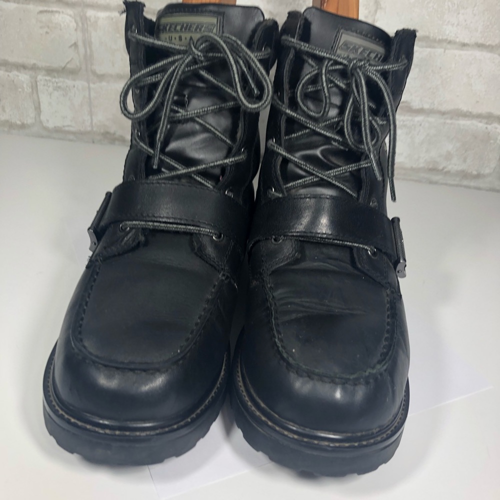 Vtg Skechers SKX 93927L Lace Up Combat Boots - Picture 3 of 8